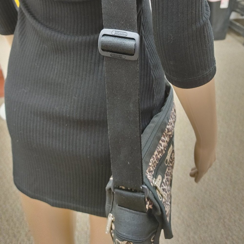 LARGE LESPORTSAC LEOPARD PRINT NYLON TOTE BAG - Picture 12 of 12